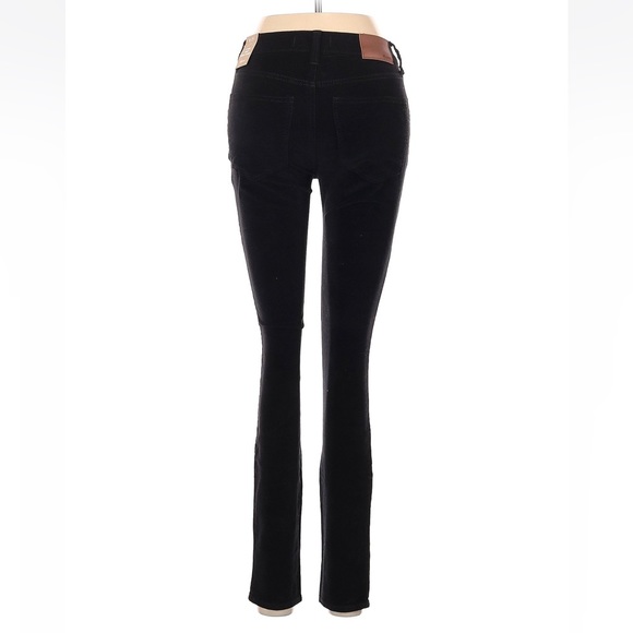 NWT Madewell Velour Black 9” High Riser Skinny Skinny Pants Women’s Size 25 - Picture 2 of 8